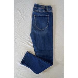 Paige Hoxton Skinny Stretch Denim Jeans. Embellished Snap Pockets. Women's 30.